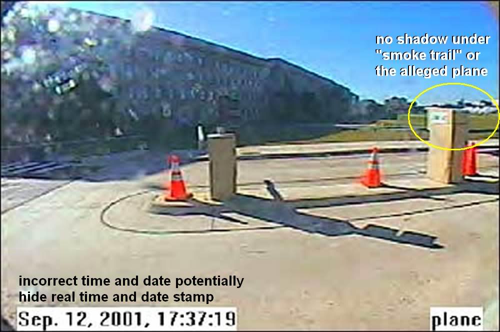 Multiple oddities in frames from supposed Pentagon security video